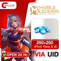 Mobile Legends: Bang Bang (Malaysia) - 250+250 Diamond (First Time X 2) Top up UID By Inblackm Open 24 hr.