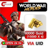 War War Heroes (VVVVH WW II) - 60000 Gold (15000 X 4) via UID by Inblackm open 24 hr.