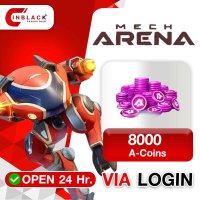 Mech Arena - 8000A-Coins (99.99$/8990RUB) Top Up Via Login By Inblackm Open 24 hr.