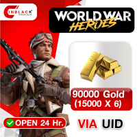 War War Heroes (VVVVH WW II) - 90000 Gold (15000 X 6) via UID by Inblackm open 24 hr.