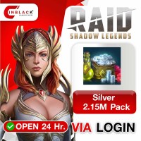 Raid: Shadow Legends -Silver - 2.15M Pack (49.99$) Top Up Via LOGIN By Inblackm Open 24 hr.