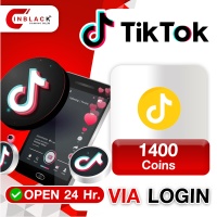 Tiktok - 1400 Coins 20$ Top Up Via Login By Inblackm Open 24 hr.