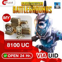 PUBG Mobile (MY) - 8100 UC 99.99$ Top up UID By Inblackm Open 24 hr.