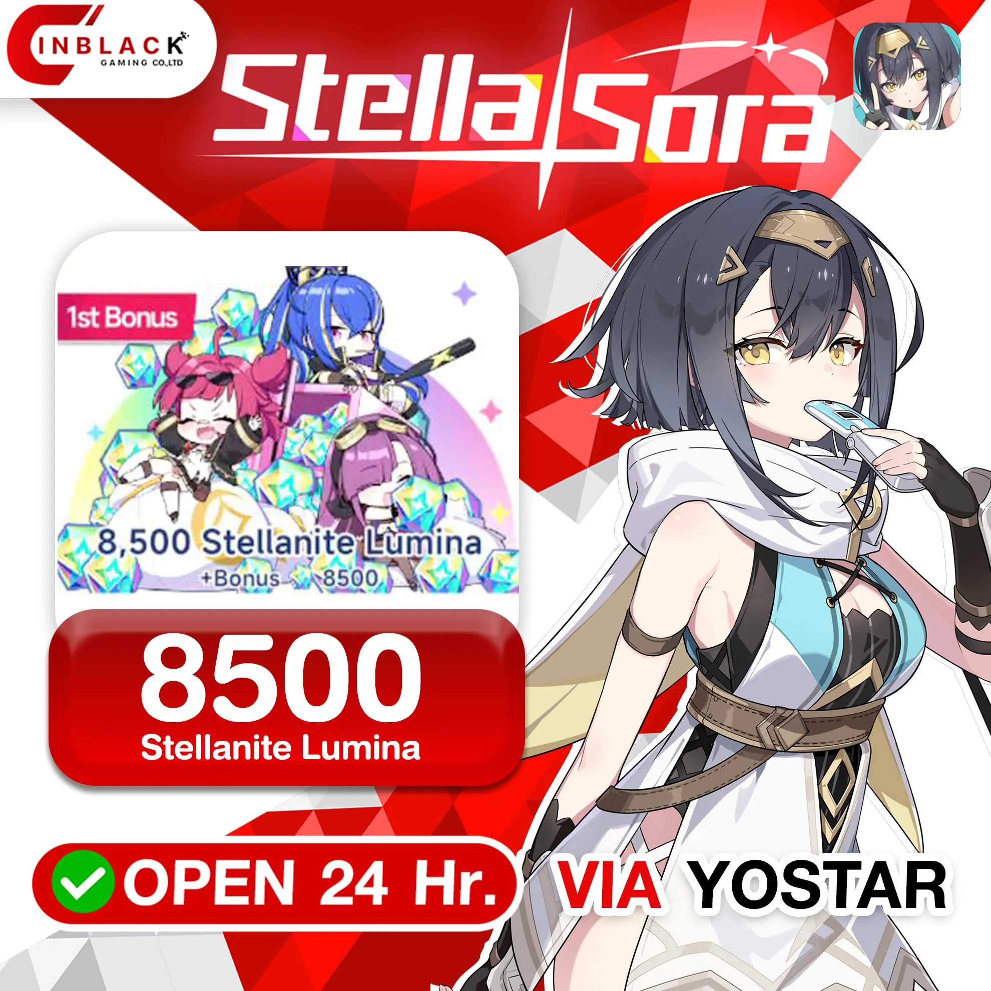 Stella Sora - 8500 Stellanite Lumina Top Up VIA Yostar By Inblack Open 24 hr. | Stella Sora | KALEOZ
