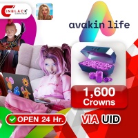 Avakin Life - 1600 Crowns Top up UID By Inblackm Open 24 hr.