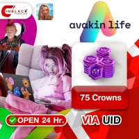 Avakin Life - 75 Crowns Top up UID By Inblackm Open 24 hr.
