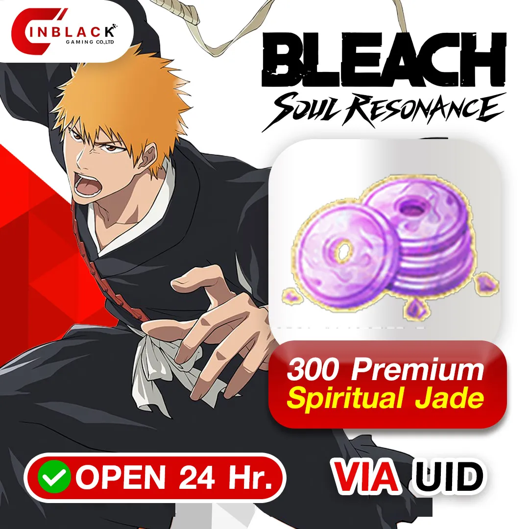 Bleach: Soul Resonance - 300 Premium Spiritual Jade (Frist Time X 2) Top up  UID By Inblackm Open 24 hr. | Bleach: Soul Resonance | KALEOZ