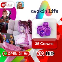 Avakin Life - 35 Crowns Top up UID By Inblackm Open 24 hr.