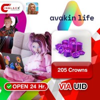 Avakin Life - 205 Crowns Top up UID By Inblackm Open 24 hr.