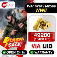 War War Heroes (VVVVH WW II)   -  49200 (16400 X 3) Gold via UID by Inblackm open 24 hr.