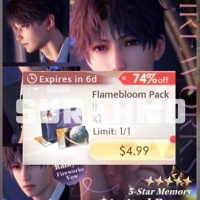 Love and Deepspace -  Flameboom Pack II (LOGIN METHOD) **Need Account & Password to login**