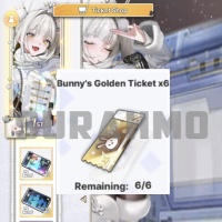 Goddess of Victory: NIKKE - Bunny's Golden Ticket x6 (LOGIN METHOD) **Need Account & Password to login**