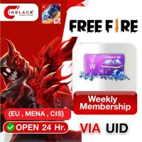 Free Fire (EU , MENA , CIS) - Weekly Membership	 Top up UID By Inblackm Open 24 hr.