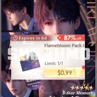 Love and Deepspace -  Flameboom Pack I (LOGIN METHOD) **Need Account & Password to login**