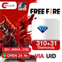 Free Fire (EU , MENA , CIS) - 310+31 Diamond Top up UID By Inblackm Open 24 hr.