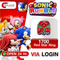 Sonic Rumble (GL)  - 1700 Red Star Ring 99.99$ Top up Via Login by Inblackm open 24 hr.
