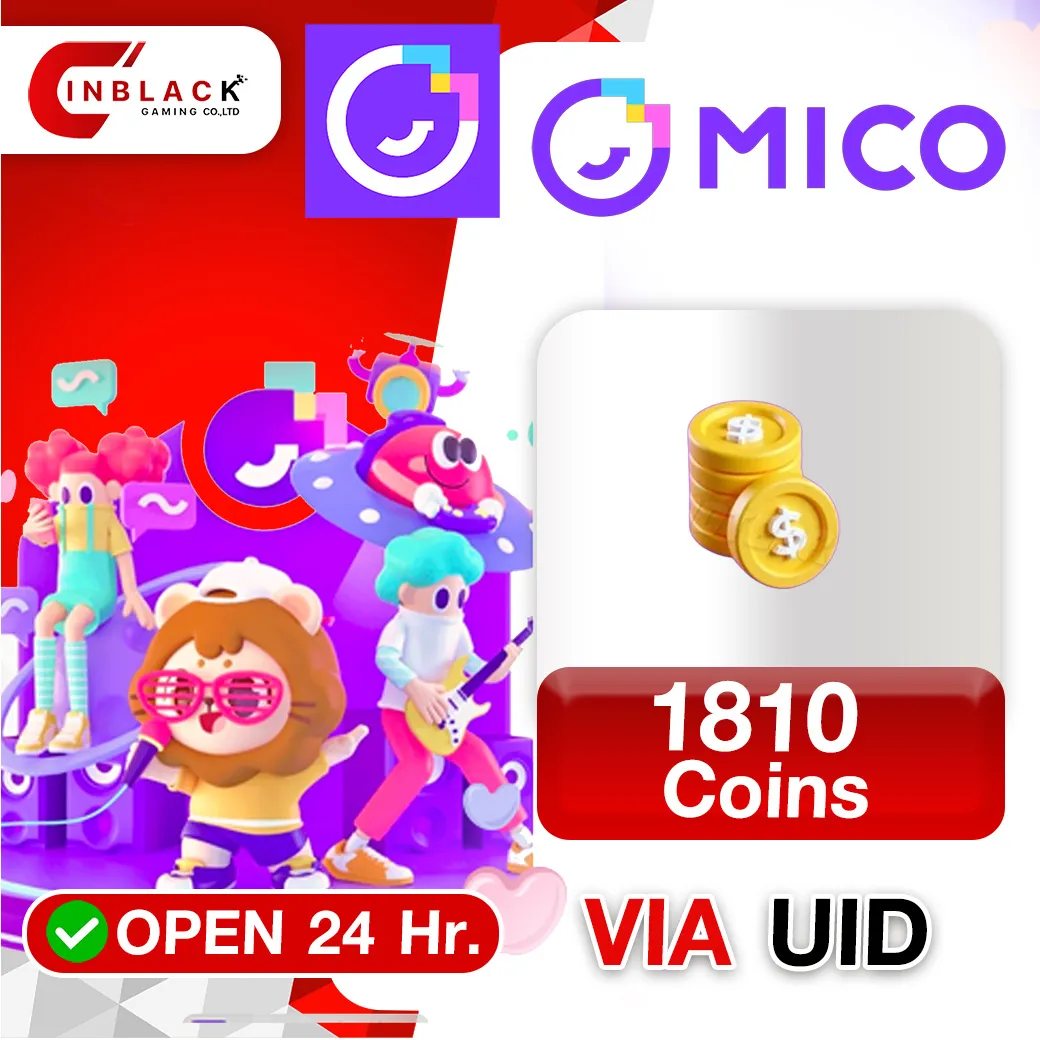 MICO Live - 1810 Coins 15.99$ Top up UID By Inblackm Open 24 hr. | MICO  Live | KALEOZ