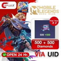 Mobile Legends: Bang Bang (Philippines) - 500 + 500 (Frist Time X 2) Top up UID By inblack Open 24 hr.