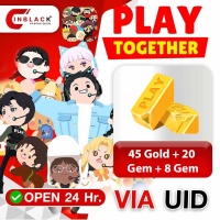 Play Together (GL) - 45 Gold + 28 Gem Top up UID By Inblackm Open 24 hr.