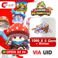 Legend of Mushroom : SEA 1999 X 5 Gem + Bonus Items 99.99$ Top up UID by Inblackm open 24 hr.