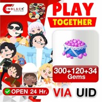 Play Together (GL) - 300 + 154 Gems Top up UID By Inblackm Open 24 hr.
