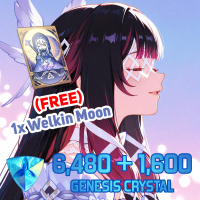 [INSTANT] Genshin Impact — 8080 ( 6480+1600 ) Genesis Crystals via UID + FREE Welkin Moon
