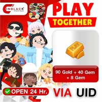 Play Together (GL) - 90 Gold + 48 Gem Top up UID By Inblackm Open 24 hr.