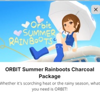 ORBIT Summer Rainboots Charcoal Package（Via UID No Need Login/No need Password）