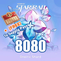 [INSTANT] Honkai Star Rail — Oneiric Shard 8080 ( 6480+1600 ) + FREE Supply Pass via UID