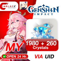 Genshin Impact (MY) - 1980 + 260 Crystal Top up UID By Inblackm Open 24 hr.