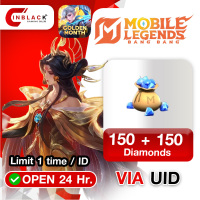 Mobile Legends: Bang Bang (GL / TH) - 150 + 150 Diamonds (Limit 1 time / ID) Top up UID By Inblack Open 24 hr.( *** INDO/MY/PH/SG CAN NOT )