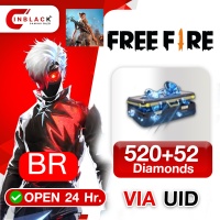 Free Fire (BR) - 520+52 Diamond Top up UID By Inblackm Open 24 hr.
