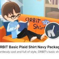 ORBIT Basic Plaid Shirt Navy Package（Via UID No Need Login/No need Password）