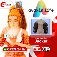 Avakin Life - Drop Science Obsidian Love Leather Jacket Top up Via Web Shop By Inblackm Open 24 hr.