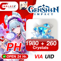 Genshin Impact (PH) - 1980 + 260 Crystal Top up UID By Inblackm Open 24 hr.