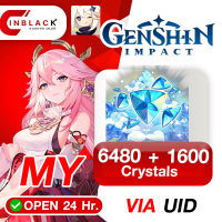 Genshin Impact (MY) - 6480 + 1600 Crystal Top up UID By Inblackm Open 24 hr.