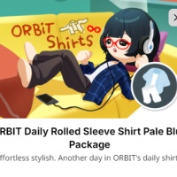 ORBIT Daily Rolled Sleeve Shirt Pale Blue Package（Via UID No Need Login/No need Password）