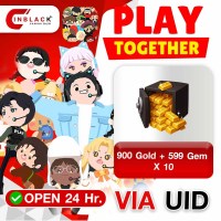 Play Together (GL) - 900 Gold + 599 Gem X 10 Top up UID By Inblackm Open 24 hr.