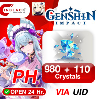 Genshin Impact (PH) - 980 + 110 Crystal Top up UID By Inblackm Open 24 hr.