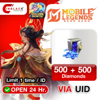 Mobile Legends: Bang Bang (GL / TH) - 500 + 500 Diamonds (Limit 1 time / ID) Top up UID By Inblack Open 24 hr.( *** INDO/MY/PH/SG CAN NOT )