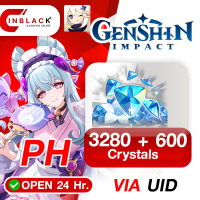 Genshin Impact (PH) - 3280 + 600 Crystal Top up UID By Inblackm Open 24 hr.