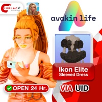 Avakin Life - Ikon Elite Twilight Shadow Ballon Sleeved Dress Top up Via Web Shop By Inblackm Open 24 hr.