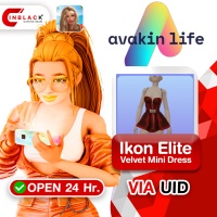 Avakin Life - Ikon Elite Rouge Drama Velvet Mini Dress Top up Via Web Shop By Inblackm Open 24 hr.