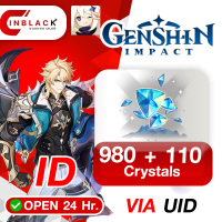 Genshin Impact (ID) - 980 + 110 Crystal Top up UID By Inblackm Open 24 hr.