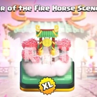 Clash of Clans COC  Clash of Clans - Year of the Fire Horse Scenery (LOGIN METHOD) **Need Email & Verification Code to login**