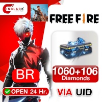 Free Fire (BR) - 1060+106 Diamond Top up UID By Inblackm Open 24 hr.