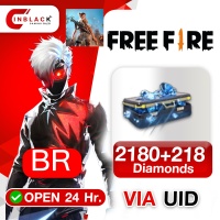 Free Fire (BR) - 2180+218 Diamond Top up UID By Inblackm Open 24 hr.