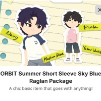 ORBIT Summer Short Sleeve Sky Blue Raglan Package（Via UID No Need Login/No need Password）