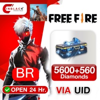 Free Fire (BR) - 5600+560 Diamond Top up UID By Inblackm Open 24 hr.