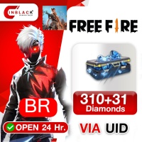 Free Fire (BR) - 310+31 Diamond Top up UID By Inblackm Open 24 hr.